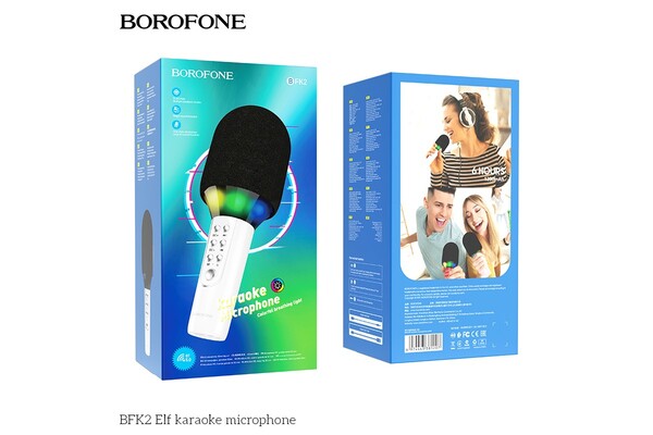 Беспроводной караоке микрофон (Borofone BFK2)Белый