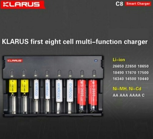 Зарядное устройство 18650 (8*слотов)  (KLARUS C8)=