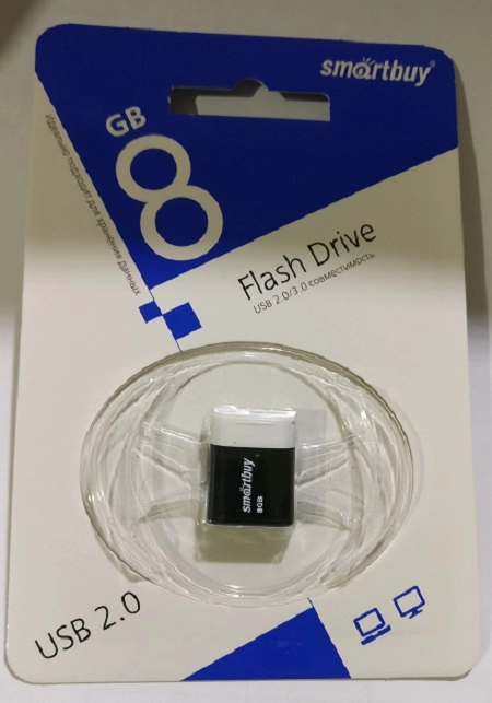 Флешка USB(2.0)  8GB  (LARA ) Черный