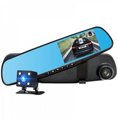Автовидеорегистратор зеркало + камера (XM-208S)