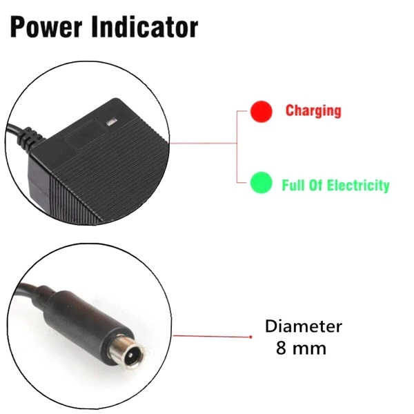 Зарядное  для электроскутеров (36B-1.5A) штекер 8.0мм (PB86)