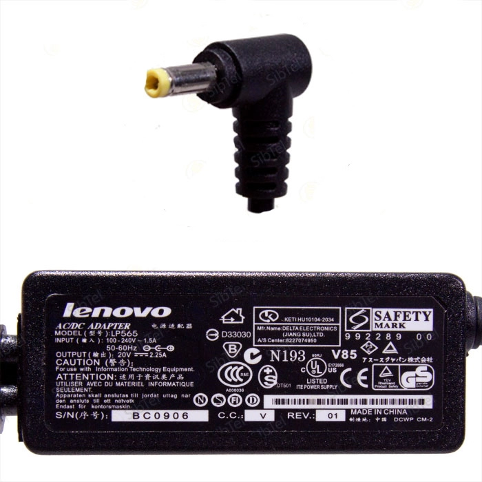 Зарядное ноутбука Lenovo (20V-2.25A)-4.0*1.7мм (565)