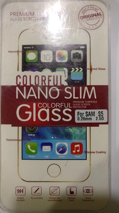 Защитное стекло Samsung  S5 (2014г) (CLEAR)