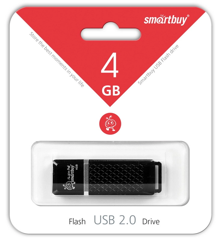 Флешка USB  4Gb SmartBuy (Quartz series)