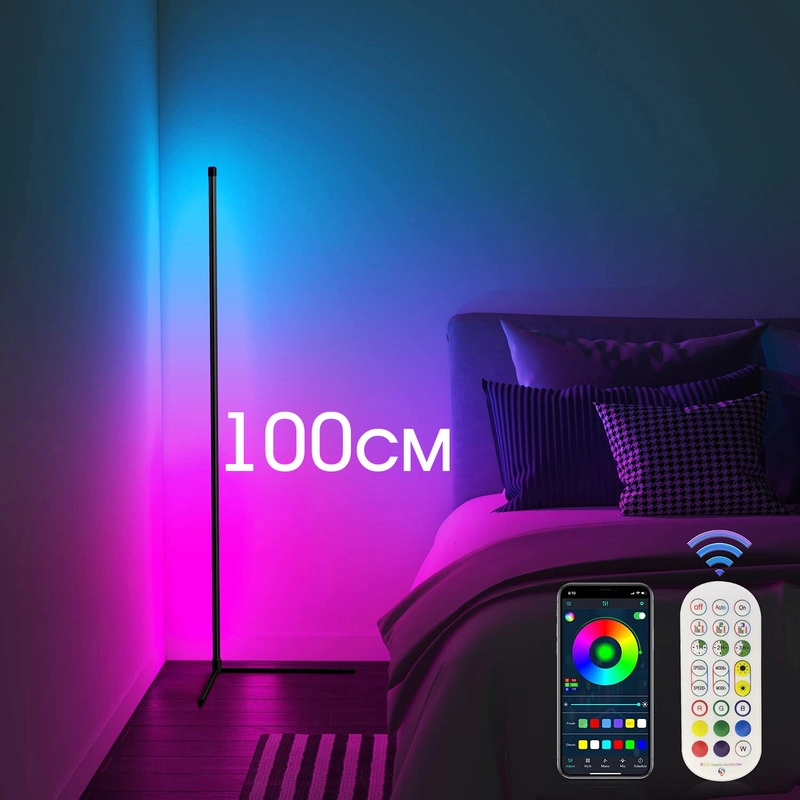 Светодиодный угловой светильник RGB Огонек (102см)